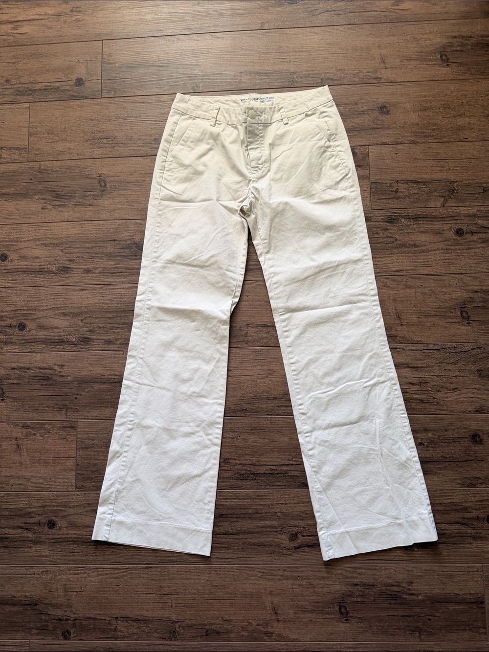 GAP Men's Cream Straight-Leg Chinos